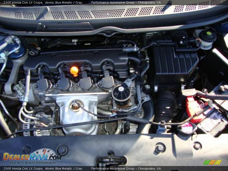2006 Honda Civic LX Coupe Atomic Blue Metallic / Gray Photo #18