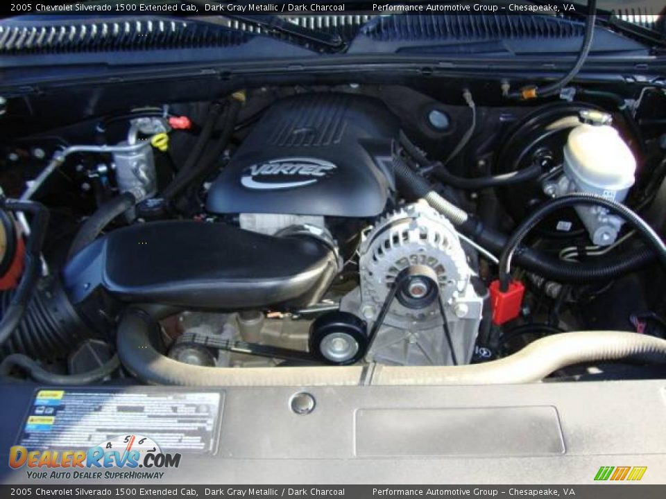 2005 Chevrolet Silverado 1500 Extended Cab Dark Gray Metallic / Dark Charcoal Photo #18