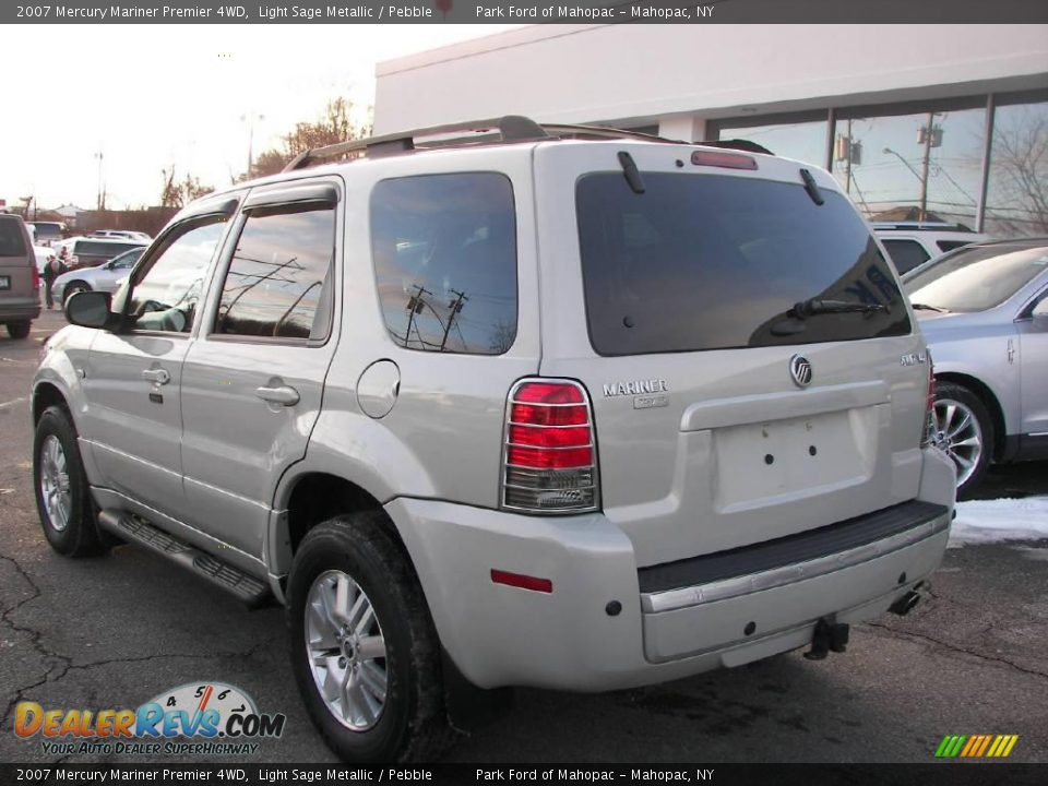 2007 Mercury Mariner Premier 4WD Light Sage Metallic / Pebble Photo #4