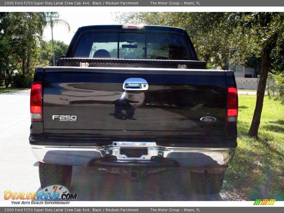 2000 Ford F250 Super Duty Lariat Crew Cab 4x4 Black / Medium Parchment Photo #9