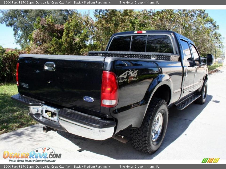 2000 Ford F250 Super Duty Lariat Crew Cab 4x4 Black / Medium Parchment Photo #22