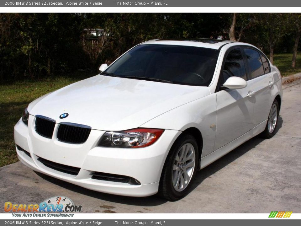 2006 BMW 3 Series 325i Sedan Alpine White / Beige Photo #1