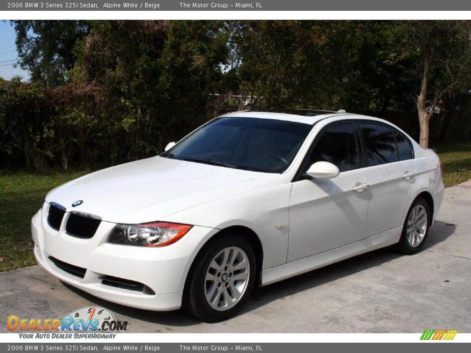 2006 BMW 3 Series 325i Sedan Alpine White / Beige Photo #2