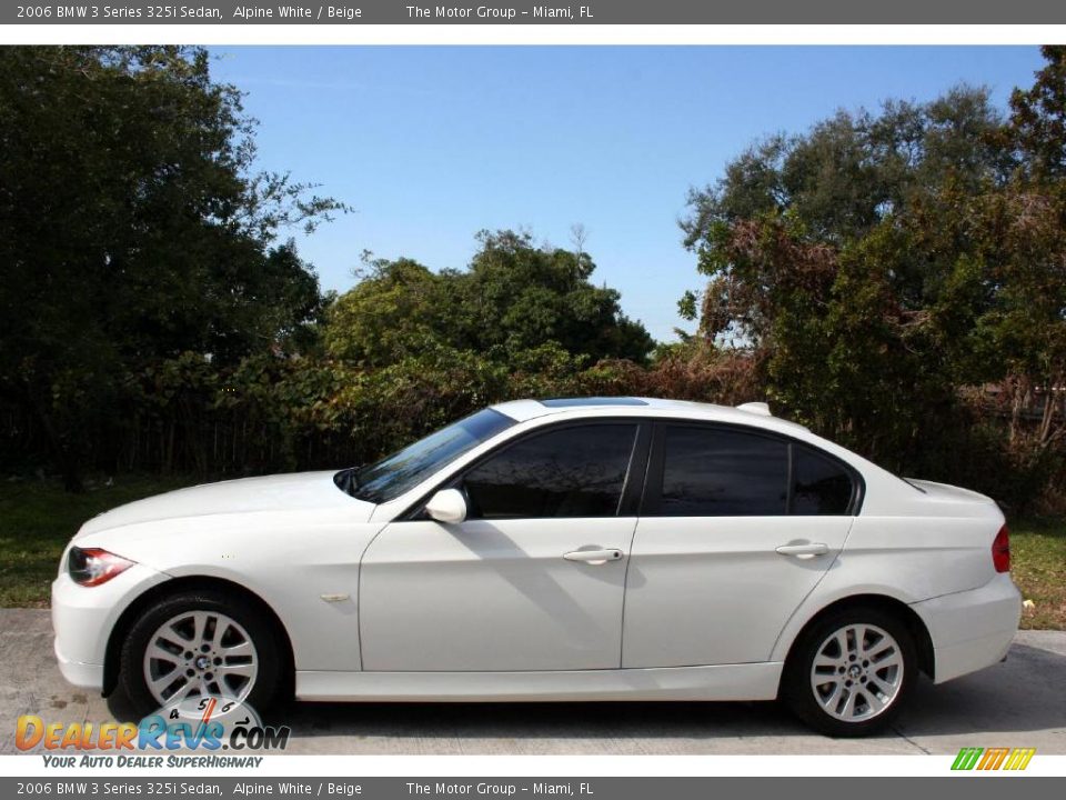 2006 BMW 3 Series 325i Sedan Alpine White / Beige Photo #4