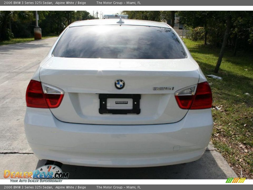 2006 BMW 3 Series 325i Sedan Alpine White / Beige Photo #9