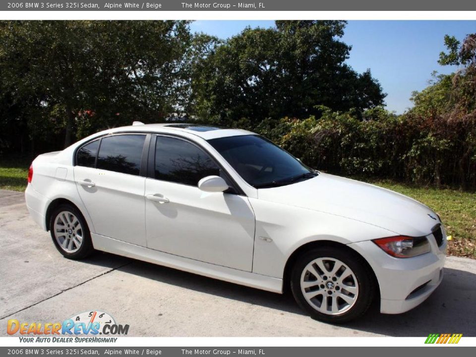 2006 BMW 3 Series 325i Sedan Alpine White / Beige Photo #15