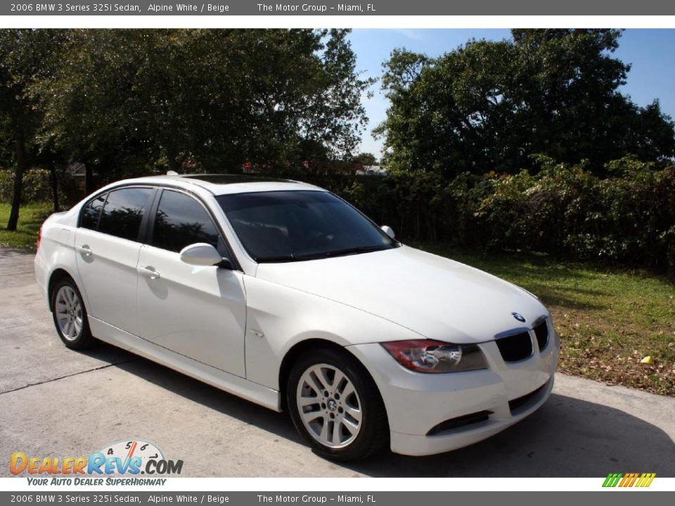 2006 BMW 3 Series 325i Sedan Alpine White / Beige Photo #16