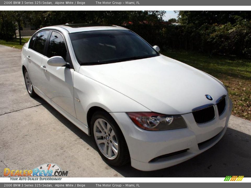 2006 BMW 3 Series 325i Sedan Alpine White / Beige Photo #21