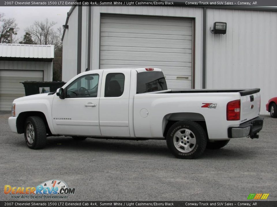 2007 Chevrolet Silverado 1500 LTZ Extended Cab 4x4 Summit White / Light Cashmere/Ebony Black Photo #7
