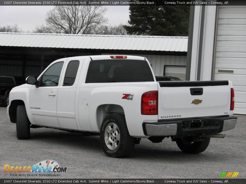 2007 Chevrolet Silverado 1500 LTZ Extended Cab 4x4 Summit White / Light Cashmere/Ebony Black Photo #8