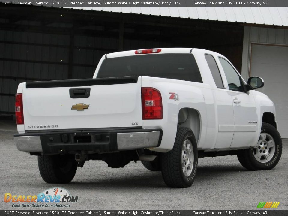 2007 Chevrolet Silverado 1500 LTZ Extended Cab 4x4 Summit White / Light Cashmere/Ebony Black Photo #10