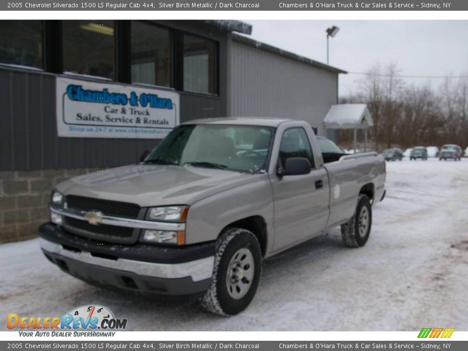 2005 Chevrolet Silverado 1500 LS Regular Cab 4x4 Silver Birch Metallic / Dark Charcoal Photo #1