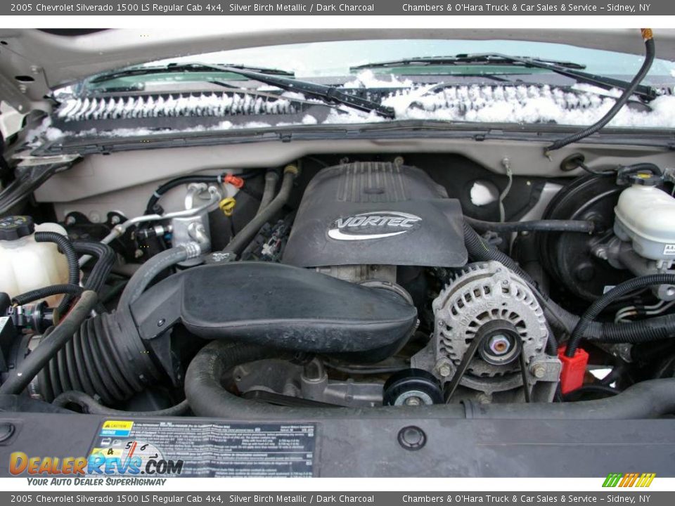 2005 Chevrolet Silverado 1500 LS Regular Cab 4x4 Silver Birch Metallic / Dark Charcoal Photo #11