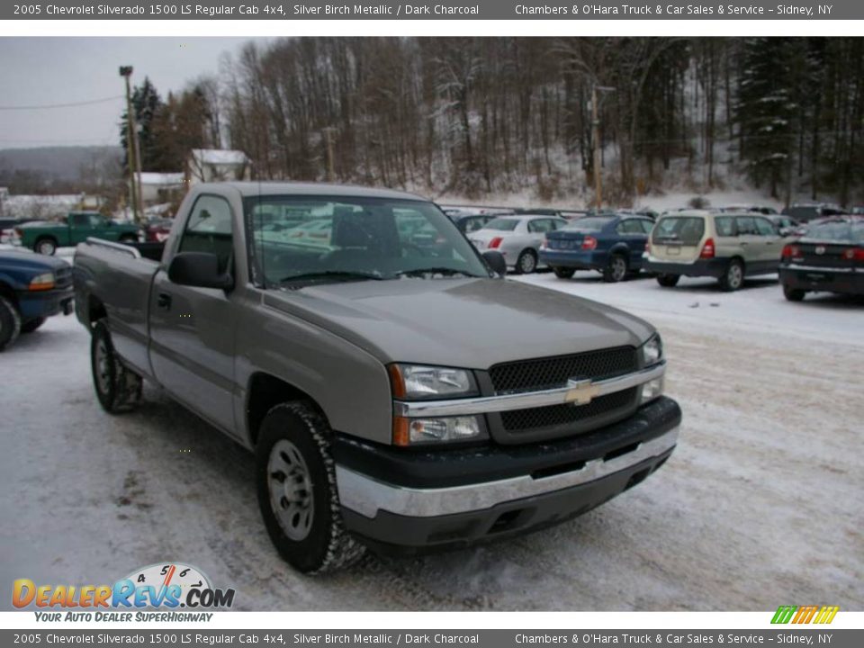 2005 Chevrolet Silverado 1500 LS Regular Cab 4x4 Silver Birch Metallic / Dark Charcoal Photo #13