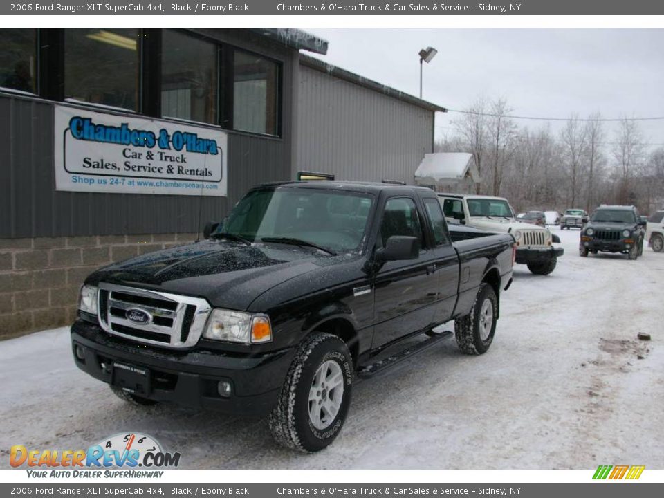 2006 Ford Ranger XLT SuperCab 4x4 Black / Ebony Black Photo #1