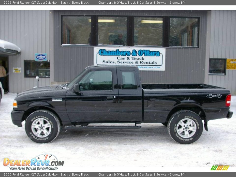 2006 Ford Ranger XLT SuperCab 4x4 Black / Ebony Black Photo #2