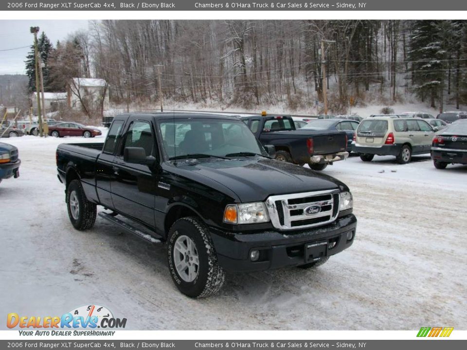 2006 Ford Ranger XLT SuperCab 4x4 Black / Ebony Black Photo #13