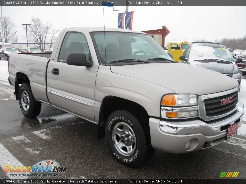 2004 GMC Sierra 1500 Regular Cab 4x4 Silver Birch Metallic / Dark Pewter Photo #1