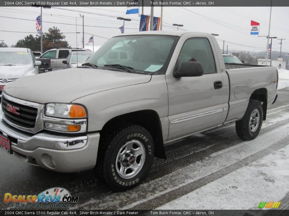 2004 GMC Sierra 1500 Regular Cab 4x4 Silver Birch Metallic / Dark Pewter Photo #6