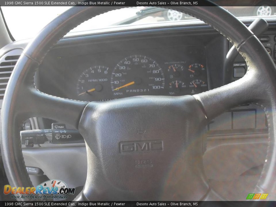 1998 GMC Sierra 1500 SLE Extended Cab Indigo Blue Metallic / Pewter Photo #10