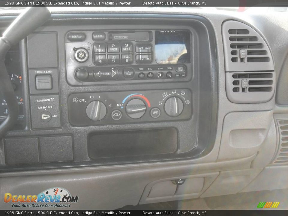 1998 GMC Sierra 1500 SLE Extended Cab Indigo Blue Metallic / Pewter Photo #11