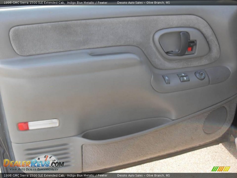 1998 GMC Sierra 1500 SLE Extended Cab Indigo Blue Metallic / Pewter Photo #13