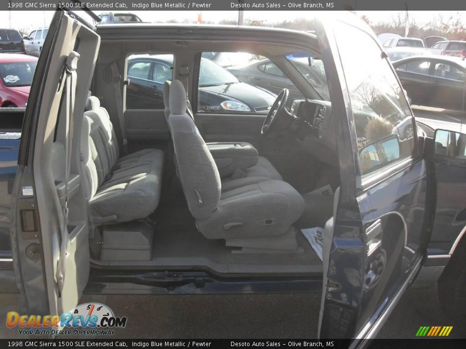1998 GMC Sierra 1500 SLE Extended Cab Indigo Blue Metallic / Pewter Photo #15