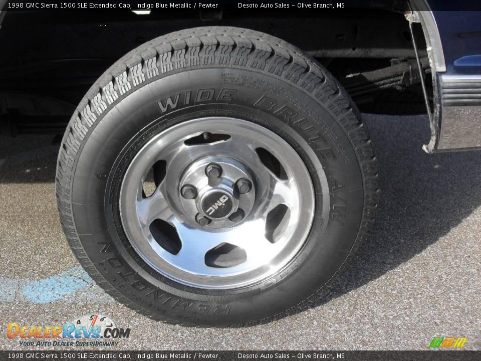 1998 GMC Sierra 1500 SLE Extended Cab Indigo Blue Metallic / Pewter Photo #17