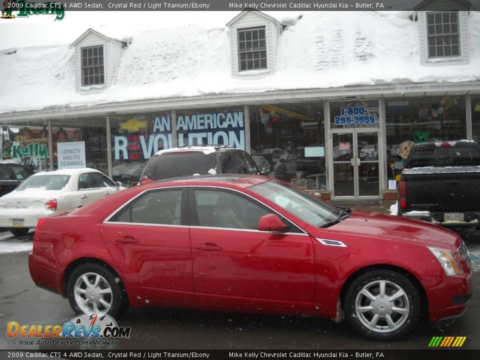 2009 Cadillac CTS 4 AWD Sedan Crystal Red / Light Titanium/Ebony Photo #2