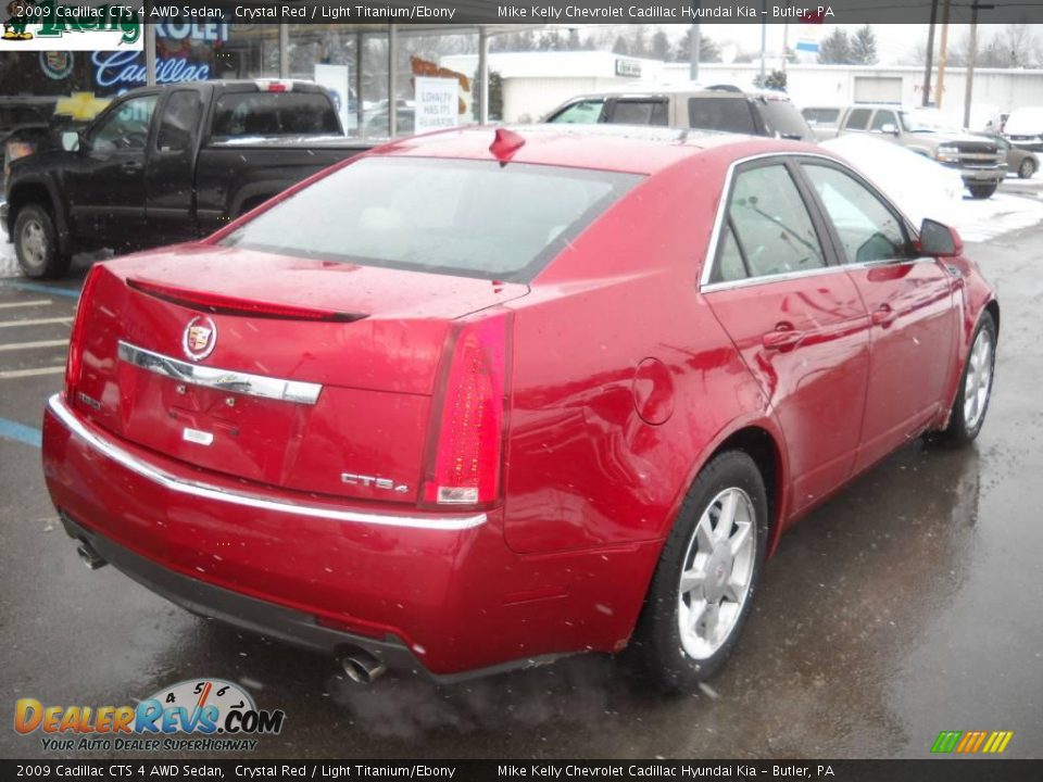 2009 Cadillac CTS 4 AWD Sedan Crystal Red / Light Titanium/Ebony Photo #3