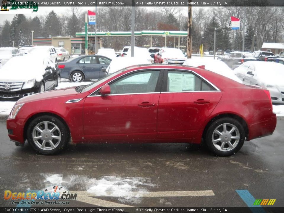 2009 Cadillac CTS 4 AWD Sedan Crystal Red / Light Titanium/Ebony Photo #6