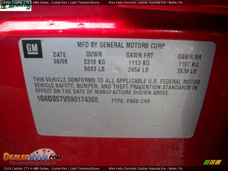 2009 Cadillac CTS 4 AWD Sedan Crystal Red / Light Titanium/Ebony Photo #10