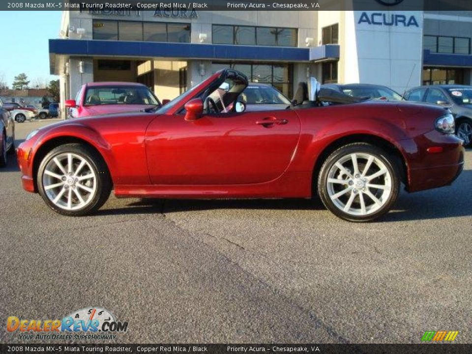 2008 Mazda MX-5 Miata Touring Roadster Copper Red Mica / Black Photo #3