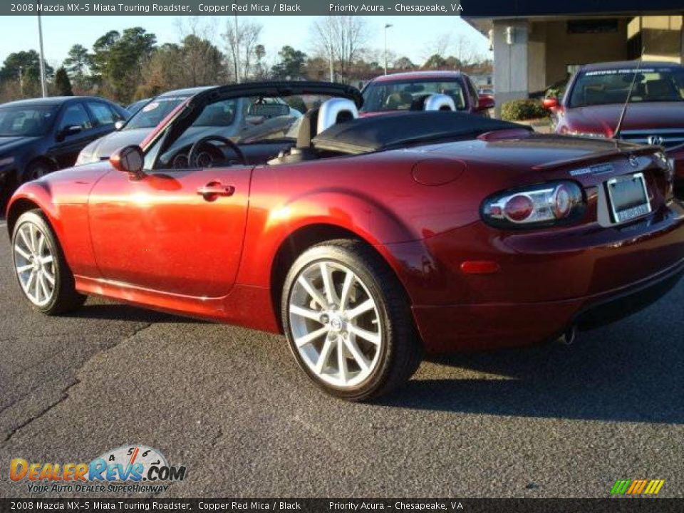 2008 Mazda MX-5 Miata Touring Roadster Copper Red Mica / Black Photo #4