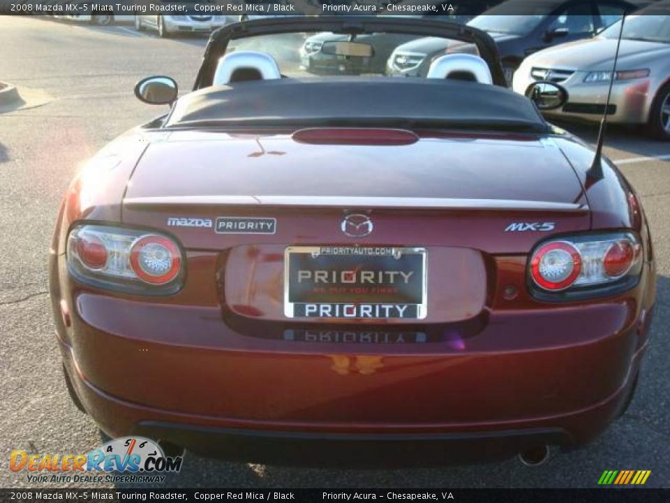 2008 Mazda MX-5 Miata Touring Roadster Copper Red Mica / Black Photo #5