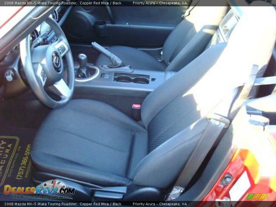 2008 Mazda MX-5 Miata Touring Roadster Copper Red Mica / Black Photo #9