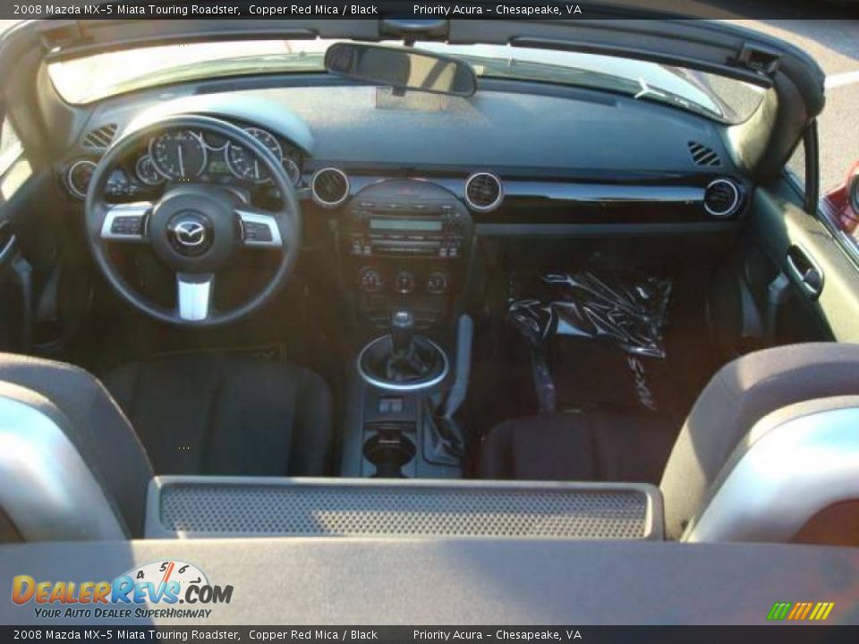 2008 Mazda MX-5 Miata Touring Roadster Copper Red Mica / Black Photo #10