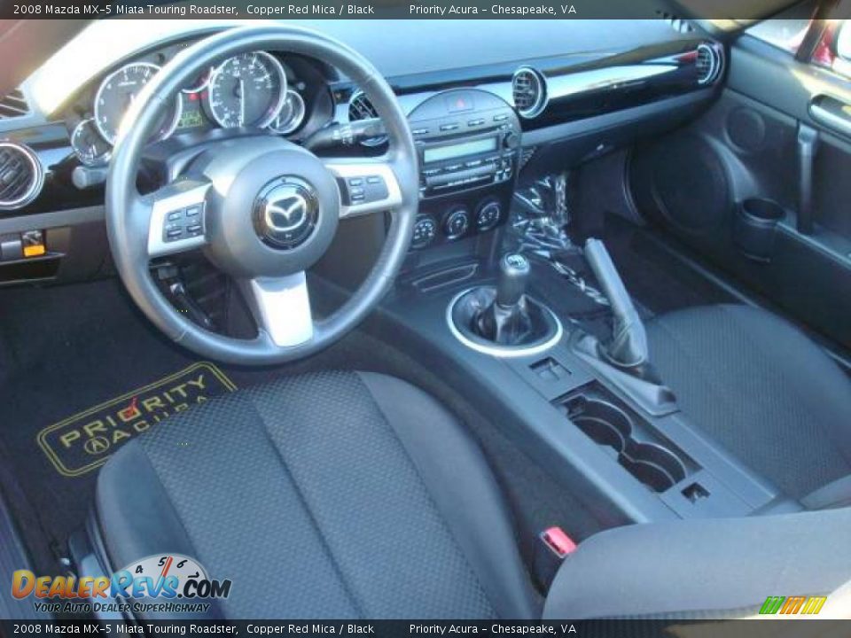 2008 Mazda MX-5 Miata Touring Roadster Copper Red Mica / Black Photo #11