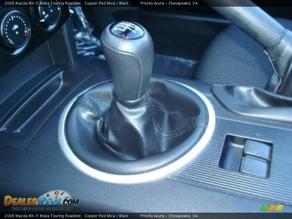 2008 Mazda MX-5 Miata Touring Roadster Copper Red Mica / Black Photo #14
