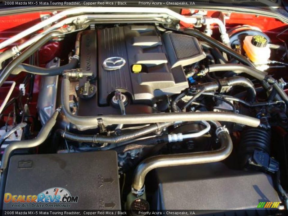 2008 Mazda MX-5 Miata Touring Roadster Copper Red Mica / Black Photo #21