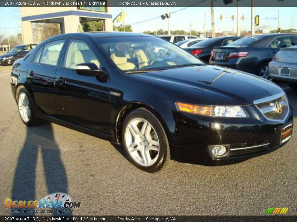 2007 Acura TL 3.2 Nighthawk Black Pearl / Parchment Photo #6