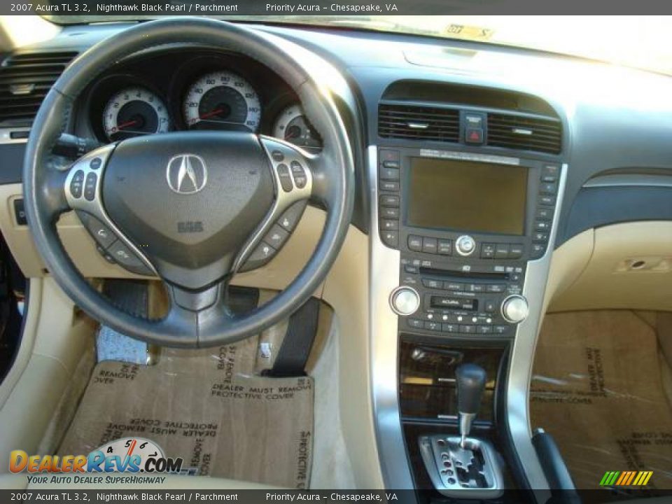 2007 Acura TL 3.2 Nighthawk Black Pearl / Parchment Photo #10