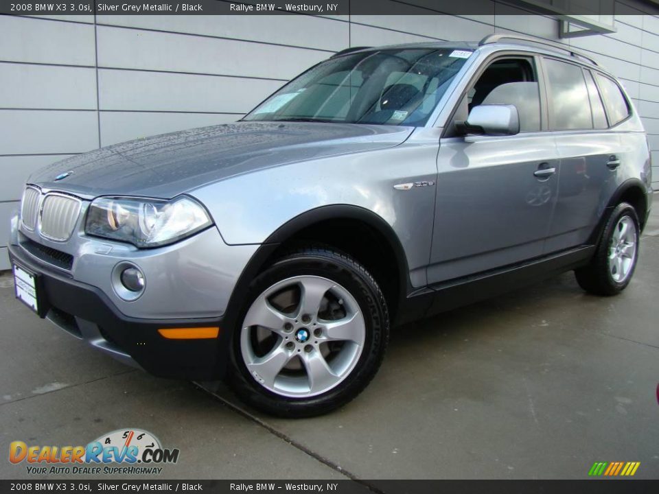 2008 BMW X3 3.0si Silver Grey Metallic / Black Photo #1