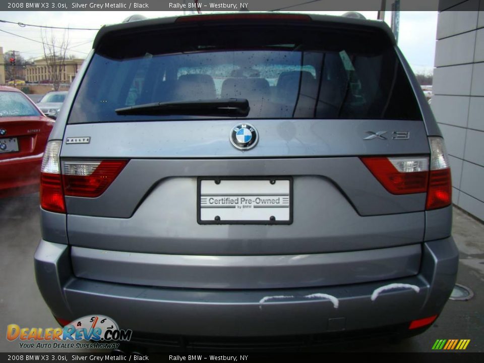 2008 BMW X3 3.0si Silver Grey Metallic / Black Photo #4