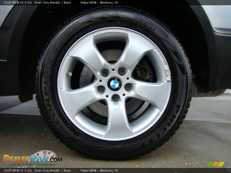 2008 BMW X3 3.0si Silver Grey Metallic / Black Photo #6