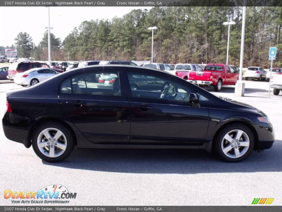 2007 Honda Civic EX Sedan Nighthawk Black Pearl / Gray Photo #6