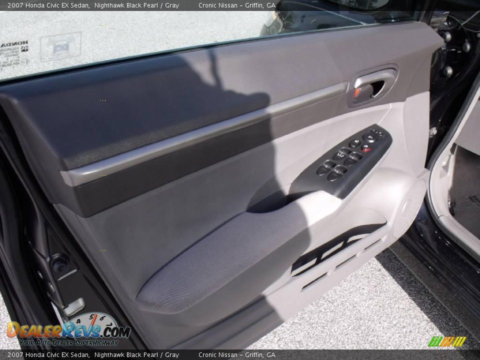 2007 Honda Civic EX Sedan Nighthawk Black Pearl / Gray Photo #11