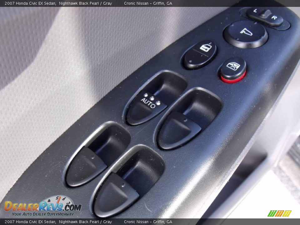 2007 Honda Civic EX Sedan Nighthawk Black Pearl / Gray Photo #12
