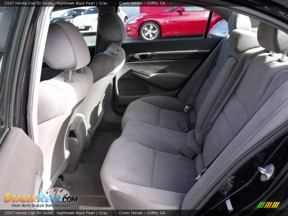 2007 Honda Civic EX Sedan Nighthawk Black Pearl / Gray Photo #13