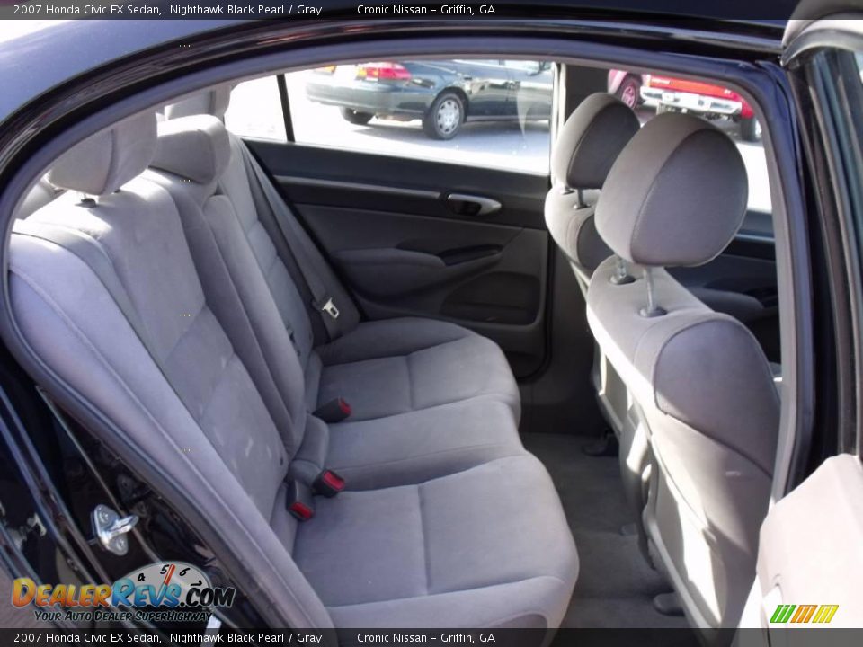 2007 Honda Civic EX Sedan Nighthawk Black Pearl / Gray Photo #14